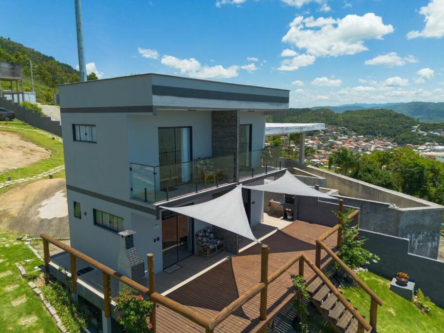 Casa Mirante Do Sol-Vista Exuberante Com Spa โกเวร์นาดอร์ เซลโซ รามอส ภายนอก รูปภาพ